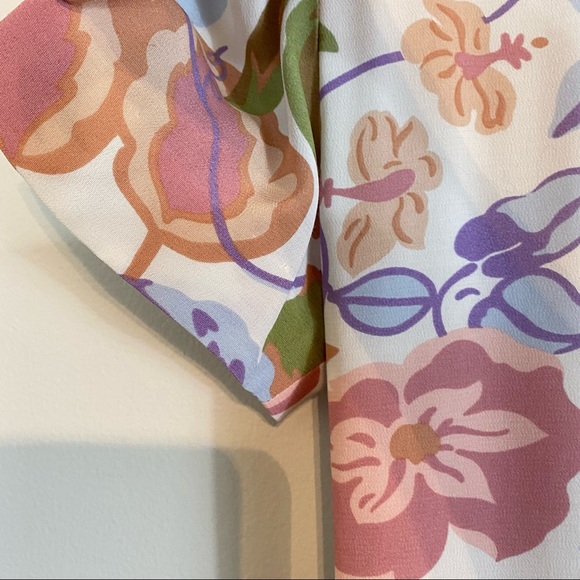 Vintage Bichon by Sarah Edwards Floral Midi Length Dress size 2 Petite - Picture 3 of 13